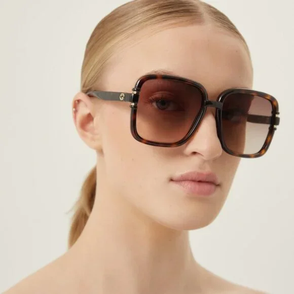 NEW GG1066S 002 WOMEN’S SUNGLASSES GUCCI GG 1066S 002 GUCCI SQUARE SHAPE HAVANA GUCCI GG1066S 002 Havana Square 59 mm Women main image 4